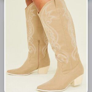 Arula River Wide Calf Western Boots